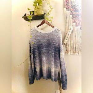 A New Day-Purple Ombré Style Knitted Sweater Size: XXL